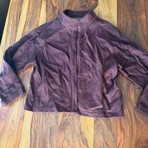 Banana Republic Women’s XL Wool Blend Bomber Jacket Brown Snap Front